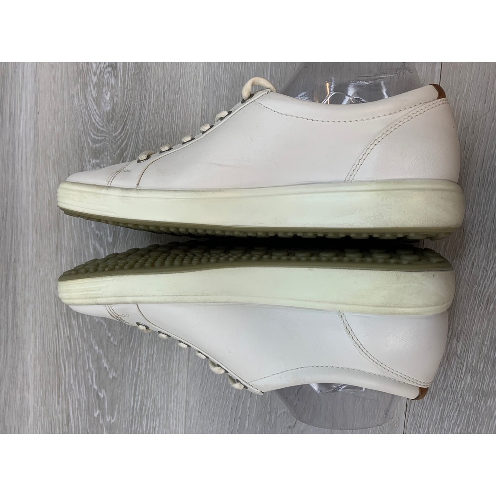 Ecco Soft 7 Women's White Leather Low Top Sneakers US 9-9.5 Comfort Shoes - Picture 4 of 10